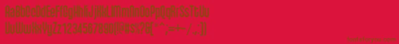 フォントqhyts    – 赤い背景に茶色の文字