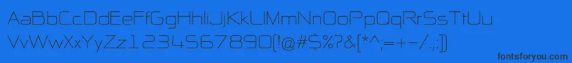 NpNaipolAllInOneR Font – Black Fonts on Blue Background
