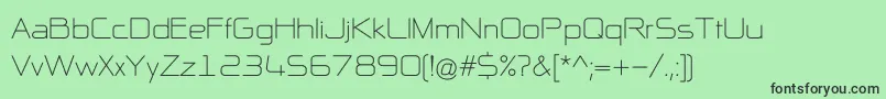 NpNaipolAllInOneR-fontti – mustat fontit vihreällä taustalla