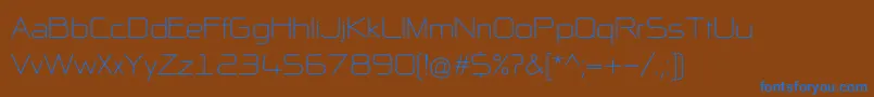 NpNaipolAllInOneR Font – Blue Fonts on Brown Background
