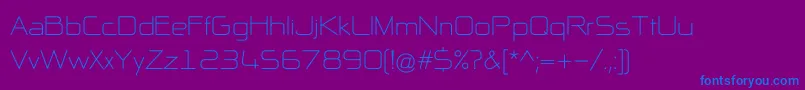 Шрифт NpNaipolAllInOneR – синие шрифты на фиолетовом фоне