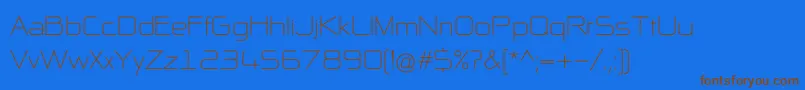 NpNaipolAllInOneR Font – Brown Fonts on Blue Background