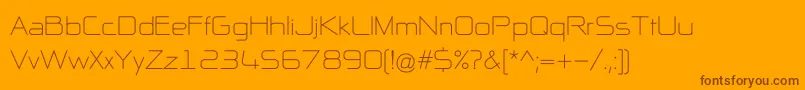 NpNaipolAllInOneR Font – Brown Fonts on Orange Background