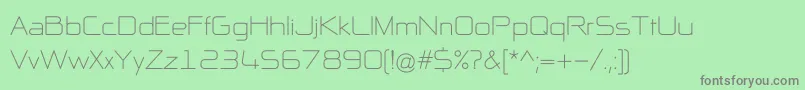 NpNaipolAllInOneR Font – Gray Fonts on Green Background