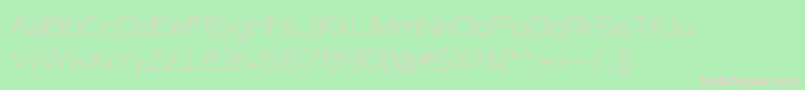フォントNpNaipolAllInOneR – 緑の背景にピンクのフォント