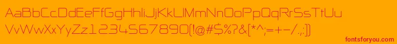 フォントNpNaipolAllInOneR – オレンジの背景に赤い文字