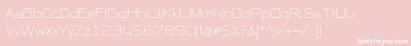 NpNaipolAllInOneR-fontti – valkoiset fontit vaaleanpunaisella taustalla