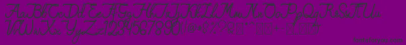 QiaraTosfa Font – Black Fonts on Purple Background