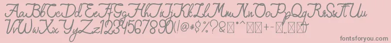 QiaraTosfa-Schriftart – Graue Schriften auf rosa Hintergrund