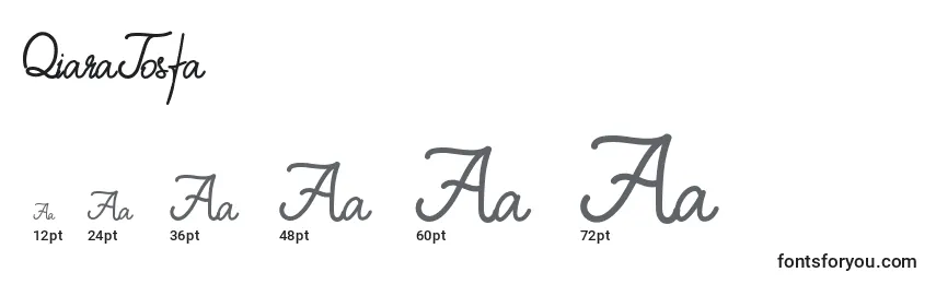 Размеры шрифта QiaraTosfa
