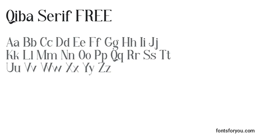 Qiba Serif FREEフォント–アルファベット、数字、特殊文字