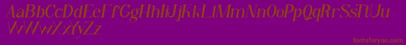 Qiba Serif Italic FREE Font – Brown Fonts on Purple Background