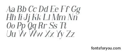 Schriftart Qiba Serif Italic FREE