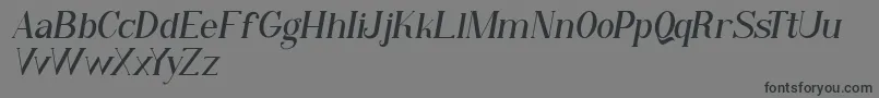 Qiba Serif Italic FREE-Schriftart – Schwarze Schriften auf grauem Hintergrund
