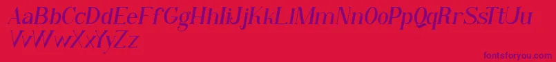 Qiba Serif Italic FREE Font – Purple Fonts on Red Background