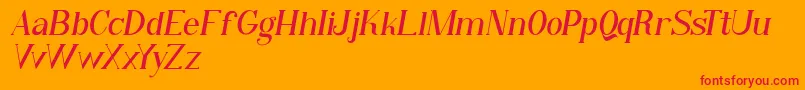 Police Qiba Serif Italic FREE – polices rouges sur fond orange