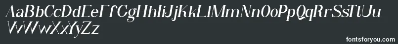 Qiba Serif Italic FREE Font – White Fonts on Black Background