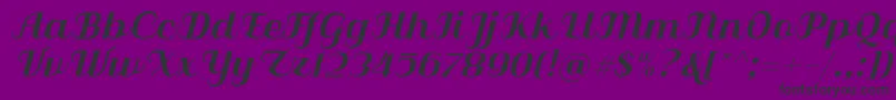 Qilla Slant Font – Black Fonts on Purple Background