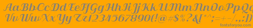 Шрифт Qilla Slant – серые шрифты на оранжевом фоне