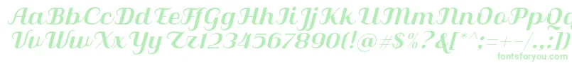Qilla Slant-Schriftart – Grüne Schriften