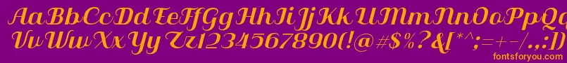 More about Qilla Slant Font Qilla Slant Font – Orange Fonts on Purple Background