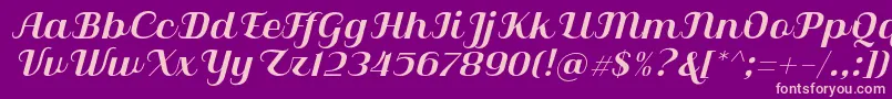Qilla Slant Font – Pink Fonts on Purple Background