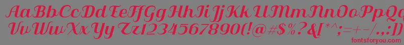 Qilla Slant Font – Red Fonts on Gray Background