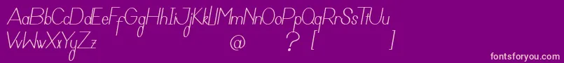 Qing Font – Pink Fonts on Purple Background