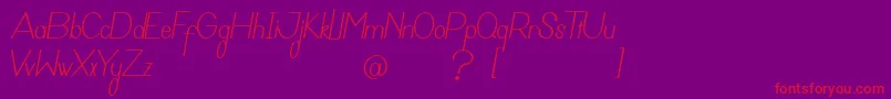 Qing Font – Red Fonts on Purple Background