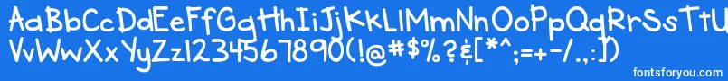 fuente DjbSeeSpotRun – Fuentes Blancas Sobre Fondo Azul