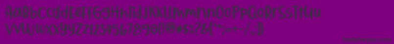 Qiyoshi Regular-fontti – mustat fontit violetilla taustalla