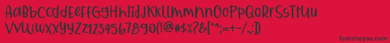 Qiyoshi Regular Font – Black Fonts on Red Background
