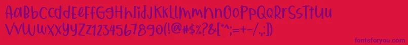 Qiyoshi Regular Font – Purple Fonts on Red Background