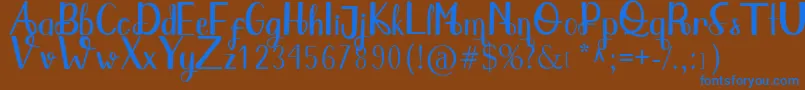 Qlinsey Font – Blue Fonts on Brown Background