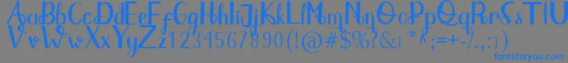 Qlinsey Font – Blue Fonts on Gray Background