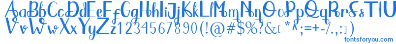 Qlinsey Font – Blue Fonts on White Background