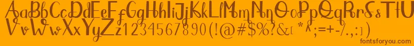 Qlinsey Font – Brown Fonts on Orange Background