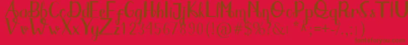 Qlinsey Font – Brown Fonts on Red Background