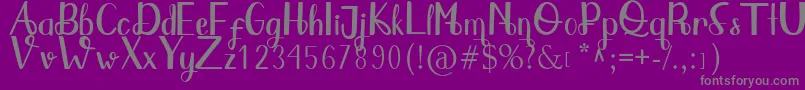 Qlinsey-Schriftart – Graue Schriften auf violettem Hintergrund