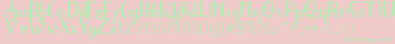 Qlinsey Font – Green Fonts on Pink Background