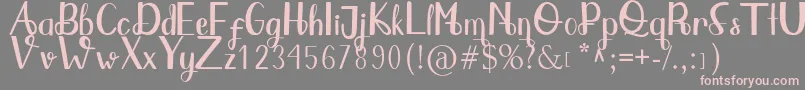 Qlinsey Font – Pink Fonts on Gray Background