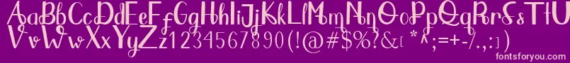 Qlinsey Font – Pink Fonts on Purple Background
