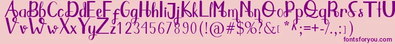 Qlinsey Font – Purple Fonts on Pink Background
