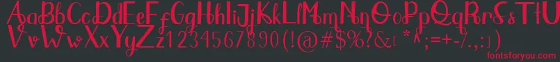 Qlinsey Font – Red Fonts on Black Background