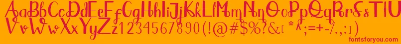 Qlinsey Font – Red Fonts on Orange Background