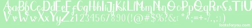 Qlinsey Font – White Fonts on Green Background