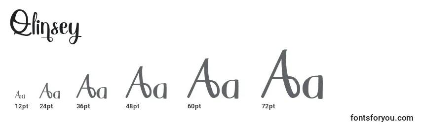 Qlinsey Font Sizes