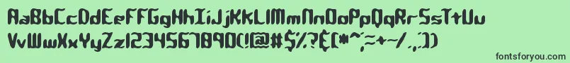 qlumpy Font – Black Fonts on Green Background