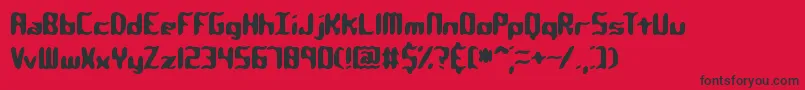 qlumpy Font – Black Fonts on Red Background
