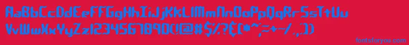 qlumpy Font – Blue Fonts on Red Background